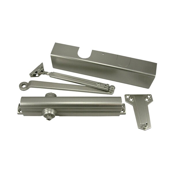 Design Hardware Door Closer, Dark Bronze Painted, Regular Arm, Adjustable Size 1-6, Full Plastic Cover - DH-316-BZ