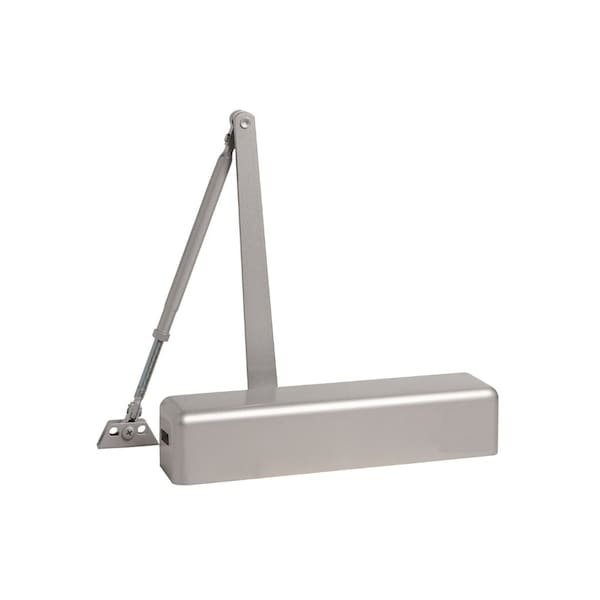 Global Door Controls Commercial Full Cover Grade 1 Door Closer in Aluminum with Adjustable Spring Tension - Sizes 2-6 - DC-70BC-AL