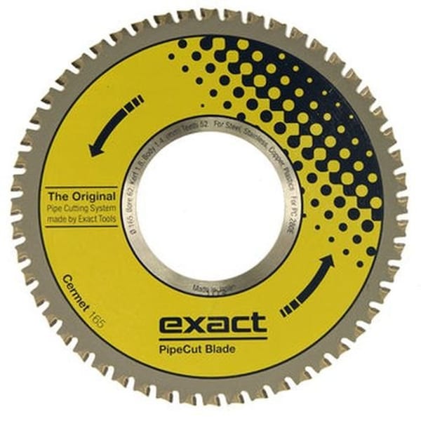 Exact Pipe Tool 7010497 Cermet 165 6-1/2" Blade For Stainless Steel, Copper Plastics - 7010497