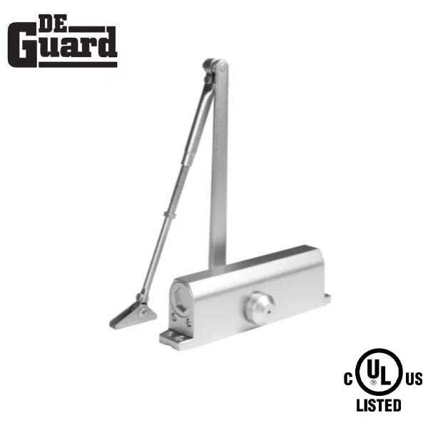 Deguard Hydraulic Door Closer Back Check+Hold To Open Grade1- Satin Nickel (1-6) - DDC1500-BCDA-SN