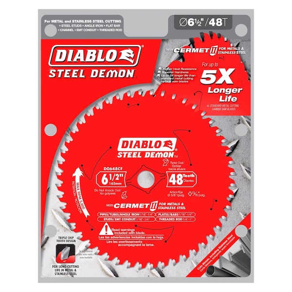 Diablo SAW BLADE 6-1/2"" 48T - D0648CFX