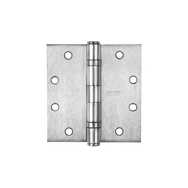 Best Hinges 4-1/2inx4-1/2in Full Mortise Ball Bearing Standard Weight Square Corner Hinge # 040822 Satin - FBB19141232D