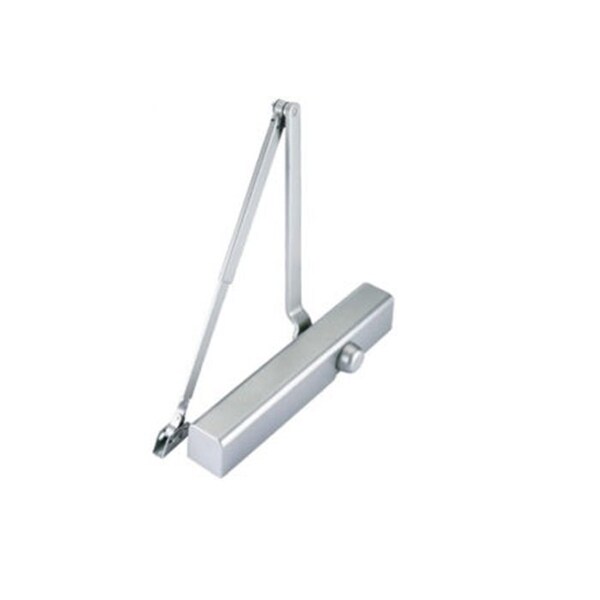 Orca Hardware Spring Size Adjustable 1-6, Slim Cover, Hold Open Arm with Parallel Arm Bracket, AL Silver Painted - BHDC2011HO/PA-AL