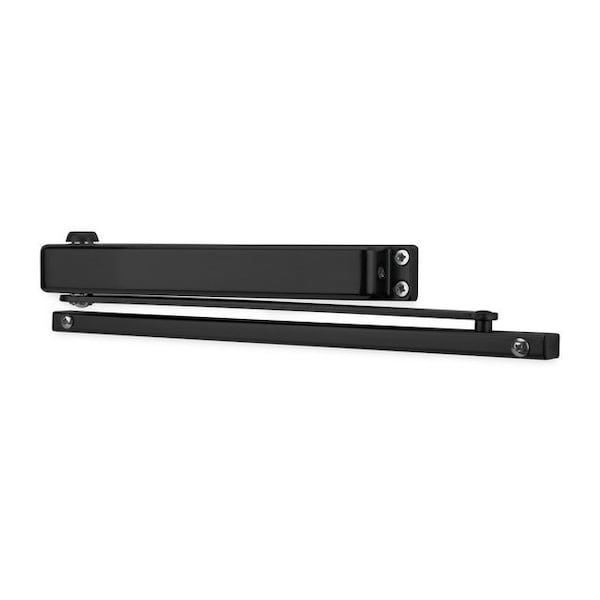 Global Door Controls Residential Hold Open Mini Door Closer in Black - TC901-HO-BK