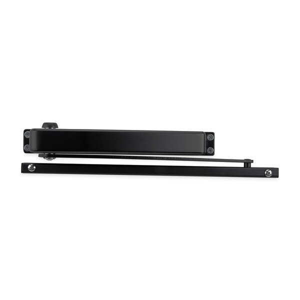 Global Door Controls Residential Hold Open Mini Door Closer in Black - TC901-HO-BK