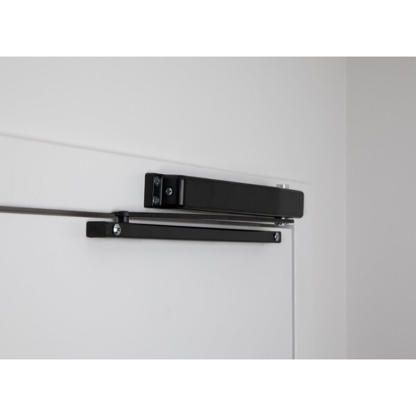 Global Door Controls Residential Hold Open Mini Door Closer in Black - TC901-HO-BK