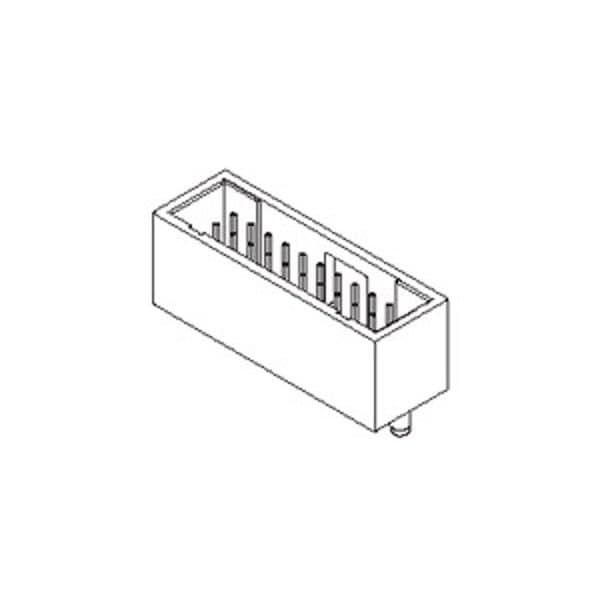 Molex Board Connector, 50 Contact(S), 2 Row(S), Male, Straight, 0.1 Inch Pitch, Surface Mount Terminal,  - 713492023