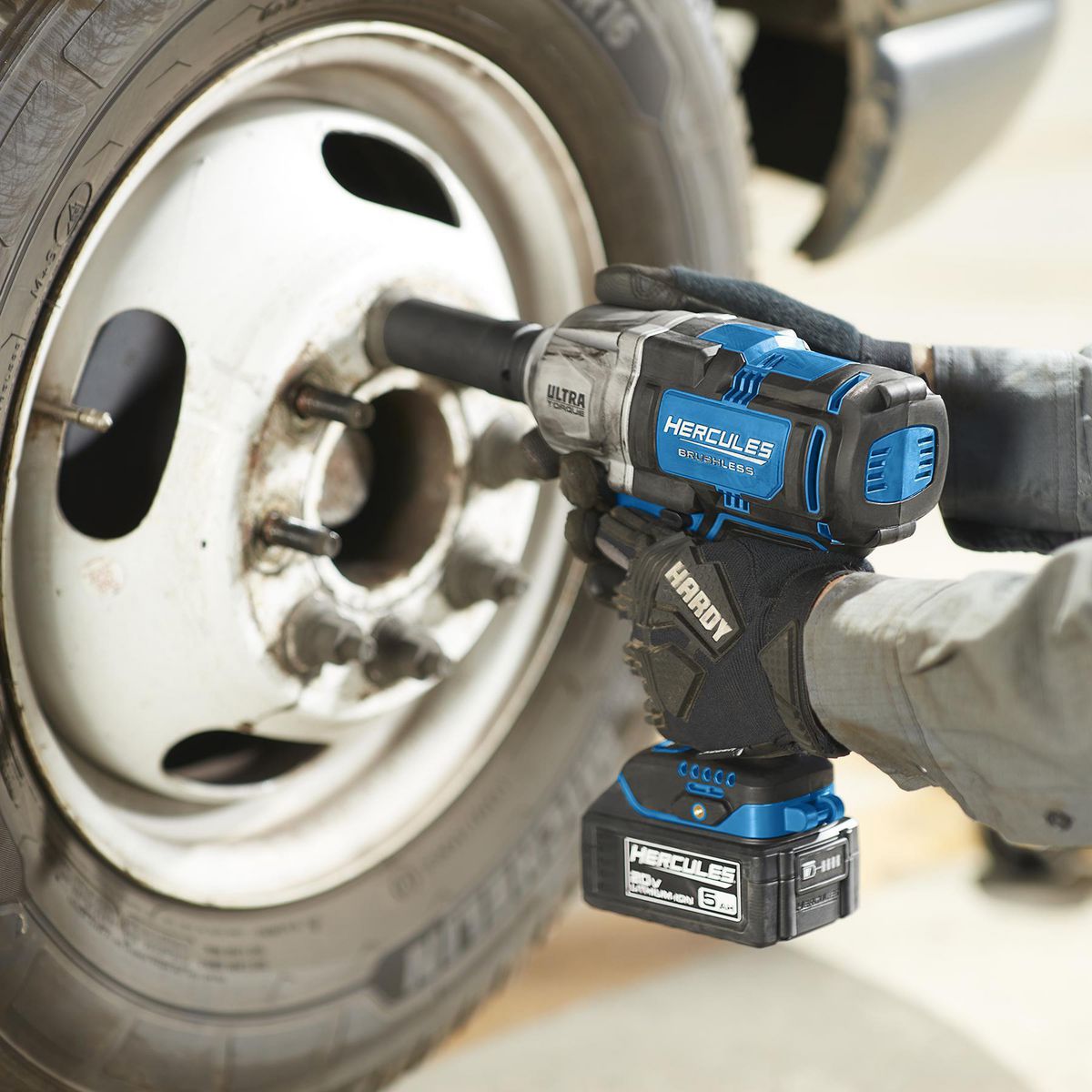 Llave de impacto inalámbrica Hercules 20V sin escobillas de 3/4 pulg. con anillo de fricción - Solo herramienta - 59767