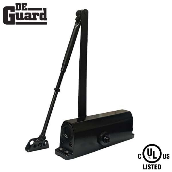 Deguard Hydraulic Door Closer Back Check With P.A Bracket Grade1- Black (5) - DDC1605-BC-DU