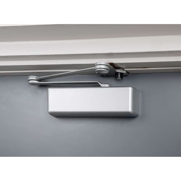 Global Door Controls Heavy Duty Commercial ADA Grade 1 Door Closer with Cush-N-Stop Arm in Aluminum - Sizes 1-6 - TC4300CNS-AL