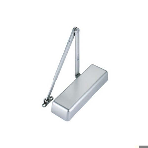 Orca Hardware Spring Size Adjustable 1-6, Slim Cover, Hold Open Arm with Parallel Arm Bracket, AL Silver Painted - BHDC1958HO/PA-AL