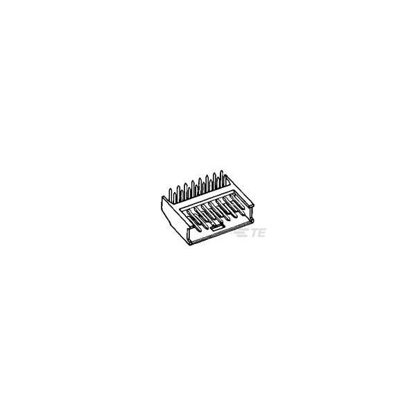 Te Connectivity Board Connector, 16 Contact(S), 2 Row(S), Male, Right Angle, 0.1 Inch Pitch, Solder Terminal,  - 280390-2