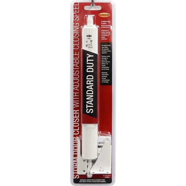 Larson Larson 5035245 Grade-4 Standard Duty Aluminum Pneumatic Door Closer; White - 5035245