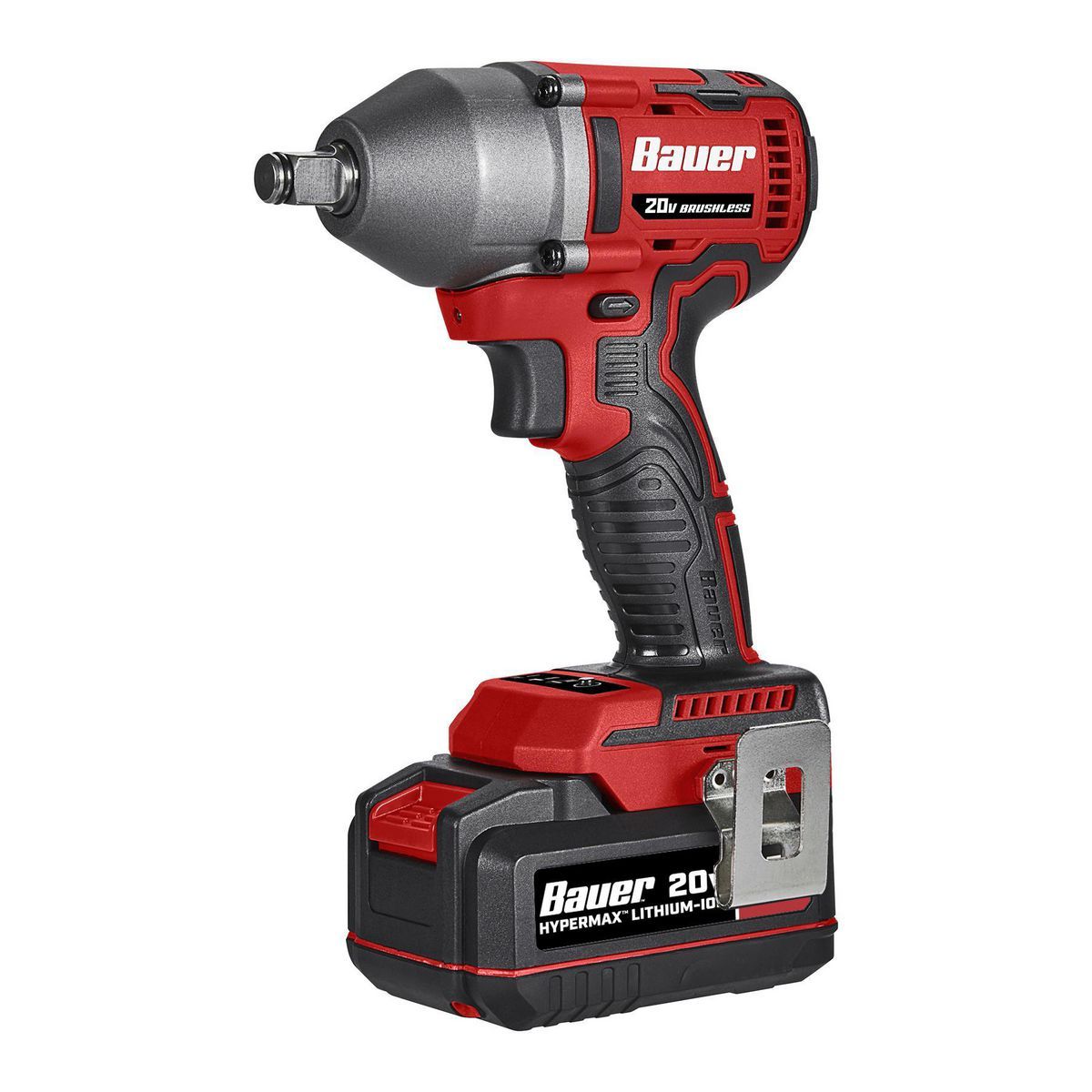 Llave de impacto inalámbrica Brushless de 20V Bauer de 1/2 pulgadas con 3 velocidades - Herramienta únicamente - 58637