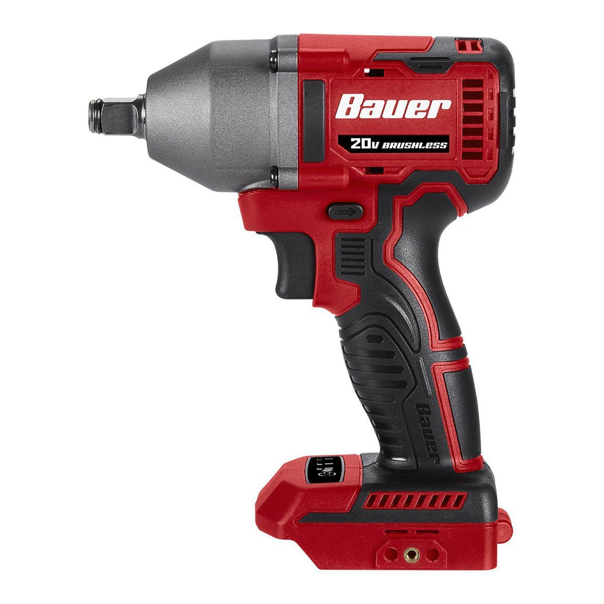 Llave de impacto inalámbrica Brushless de 20V Bauer de 1/2 pulgadas con 3 velocidades - Herramienta únicamente - 58637