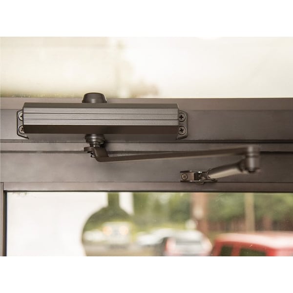 Global Door Controls Commercial ADA Grade 1 Door Closer in Duronodic with Adjustable Spring Tension - Sizes 1-4 - TC201ADA-DU