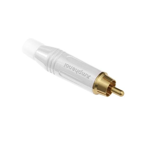 Amphenol 2 Pole(S), Male, Solder Lug Terminal, Locking, Plug - ACPR-WHT