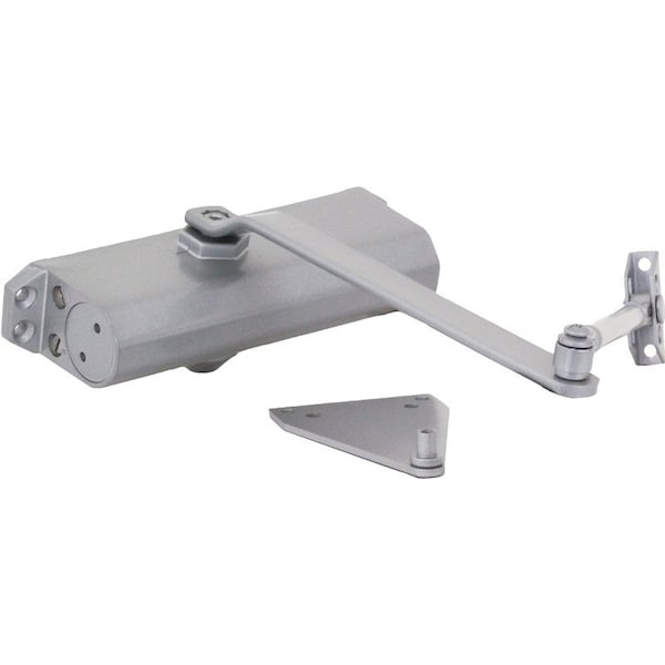 Prosource Door Closer, Non-Handed Hand, Automatic, Aluminum, Silver, 240 lb - C501-AB-SA-AS