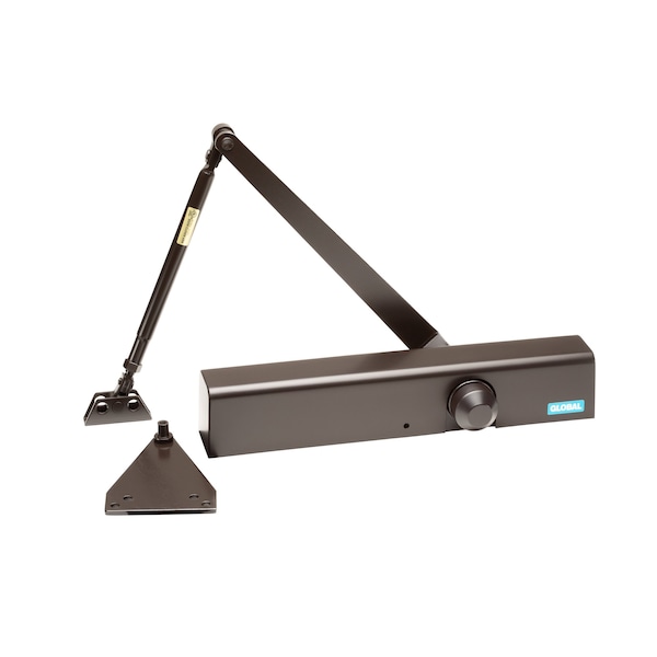 Global Door Controls Commercial ADA Grade 1 Slim Line Door Closer in Duronodic - Sizes 1-4 - TC411-DU