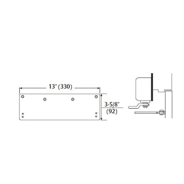 Norton Door Controls 8148696 Low Ceiling Clearance Drop Plate for 8000 Series Gold - 8148696