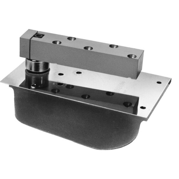 Rixson H28S90626LH Left Hand Heavy Duty Selective Hold Open Floor Closer 90 Degree Satin Chrome - H28S90626LH