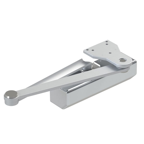 Hager Hinge Hager Right Hand Adjustable Door Closer with Extra Heavy Duty Hold Open Arm Aluminum Finish - 5300PAR16ALMHDHORH