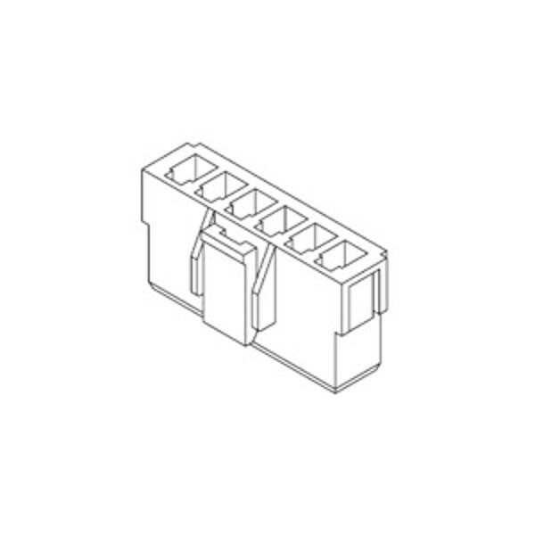 Molex Board Connector, 7 Contact(S), 1 Row(S), Female, Straight, Crimp Terminal, Latch, Natural Insulator - 351560700