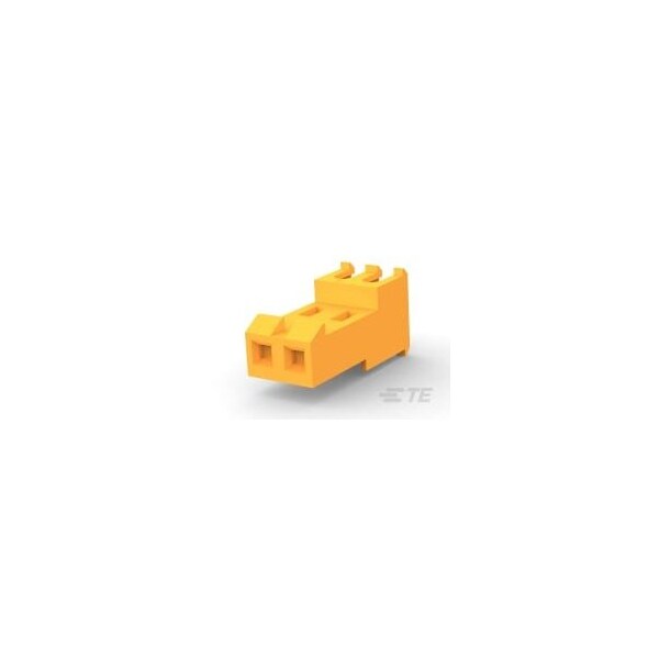 Te Connectivity Board Connector, 2 Contact(S), 1 Row(S), Female, 0.156 Inch Pitch, Idc Terminal, Locking, Orange - 3-640599-2