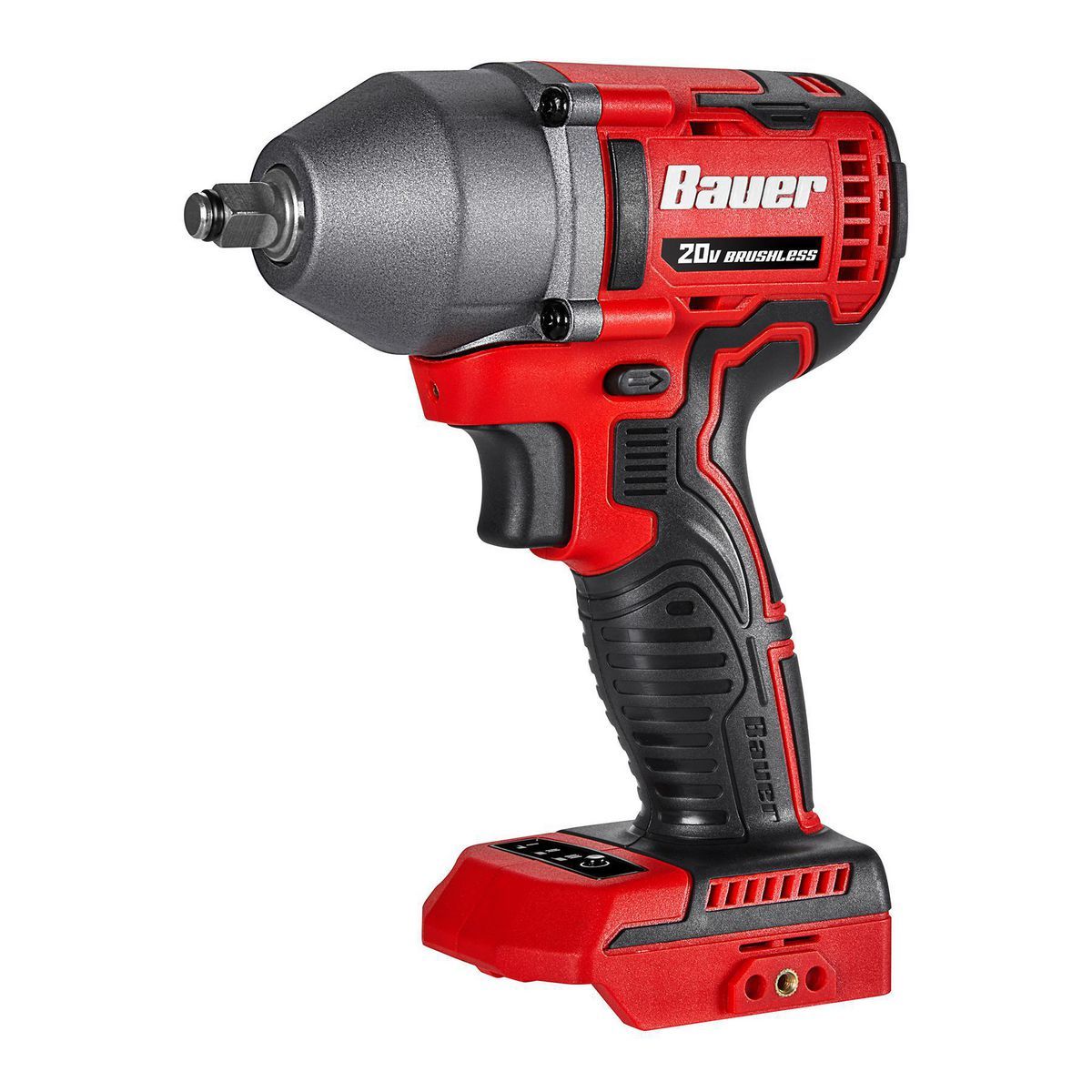 Llave de impacto inalámbrica sin escobillas de 20V Bauer de 3/8 pulgadas y 3 velocidades, solo herramienta - 58446