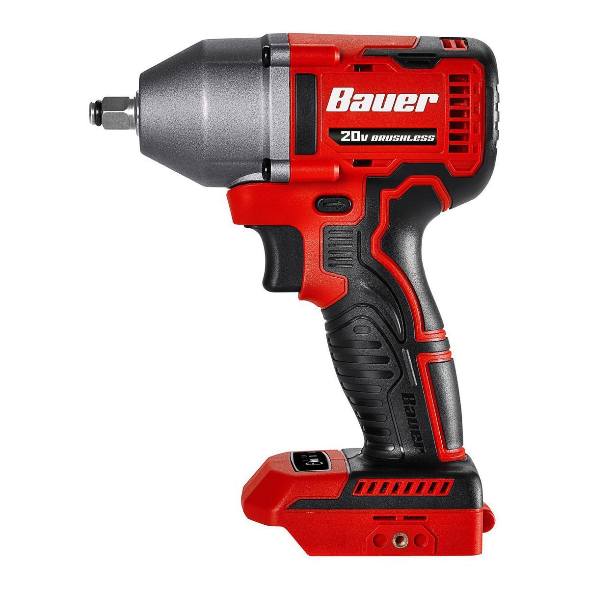 Llave de impacto inalámbrica sin escobillas de 20V Bauer de 3/8 pulgadas y 3 velocidades, solo herramienta - 58446