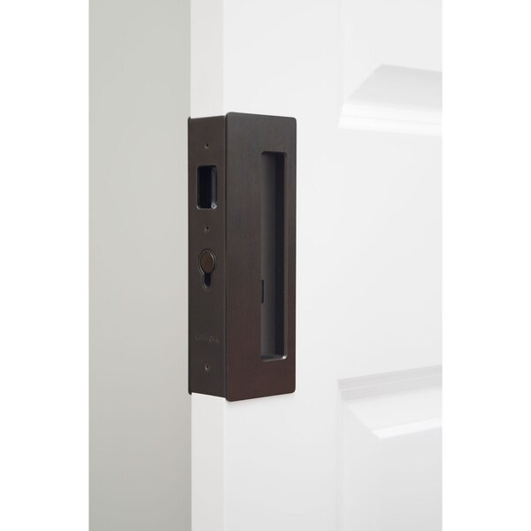 Richelieu CL400 Cavity Sliders Magnetic Pocket Door Handle, Passage, Matte Black - CL400B0229