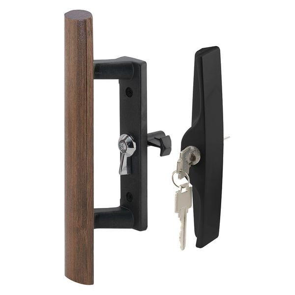 Primeline Tools Keyed 3-1/2 in. Sliding Door Handle, Acorn (Single Pack) - C 1241