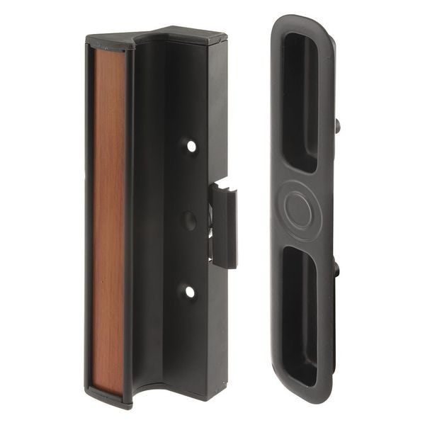 Primeline Tools Aluminum and Diecast Clamp Style Sliding Door Handle, Black (Single Pack) - C 1201