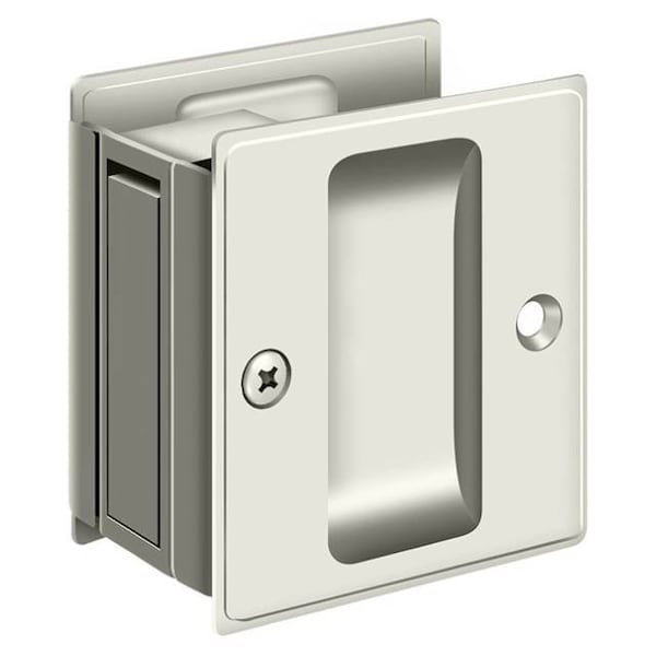 Deltana Pocket Lock, 2-1/2" X 2-3/4" Passage Bright Nickel - SDP25U14