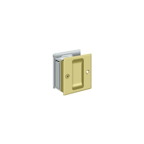 Deltana Pocket Lock, 2-1/2" X 2-3/4" Passage Bright Chrome - SDP25U26