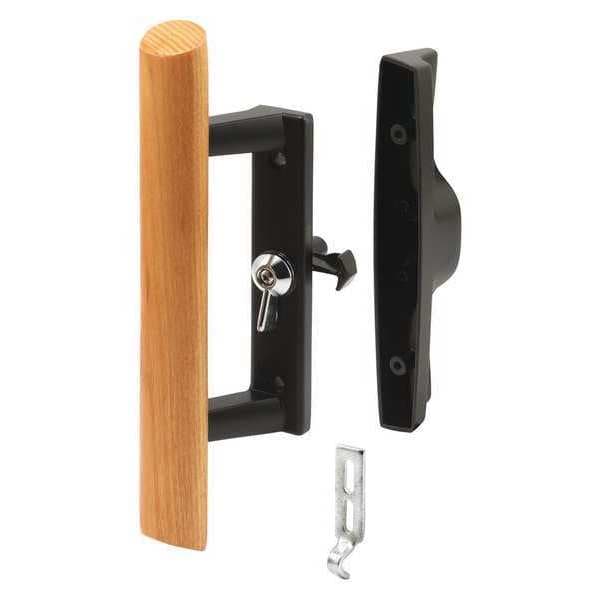 Primeline Tools Sliding Door Handle Set, Wood Pull, Aluminum Diecast, Painted Black (Single Pack) - MP1107