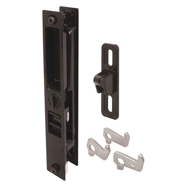 Primeline Tools Black Diecast Sliding Door Handle with Mid-Body Hook (Single Pack) - C 1123
