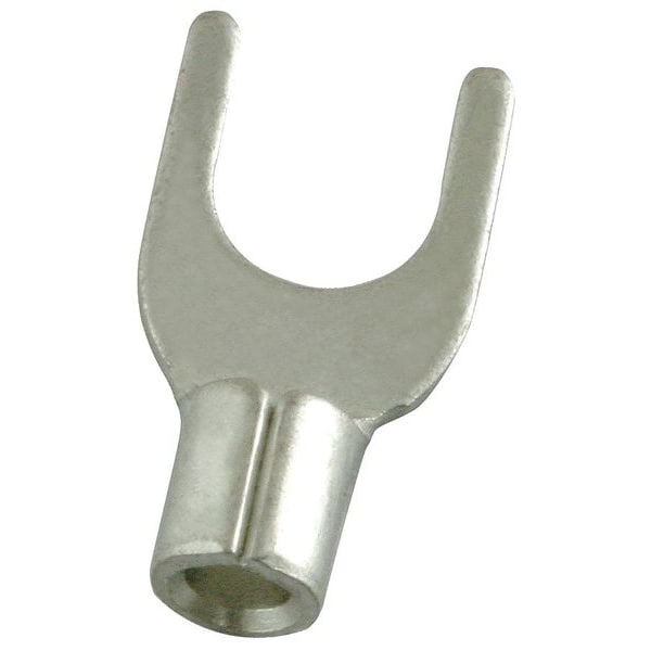 Power First 22-16 AWG Non-Insulated Fork Terminal #8 Stud PK100 - 5WHD9