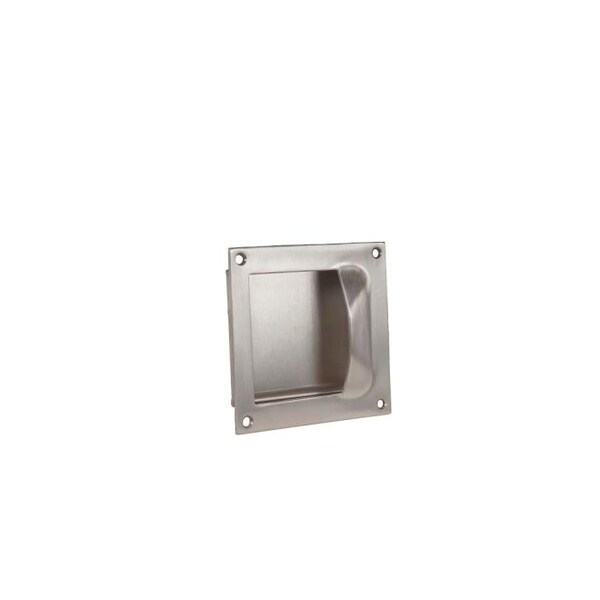 Trimco Square Flush Pull Mount Holes on Face Torx Screws Satin SS 5"x5" - 1111B-TORX.630