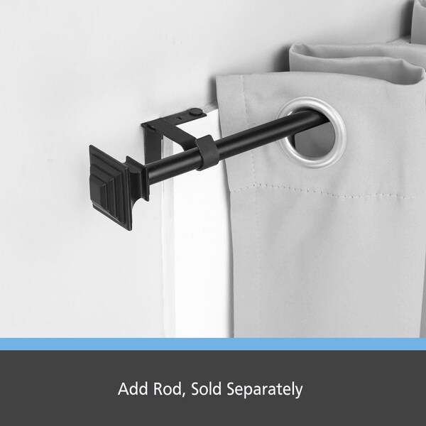 Fast Fit Kenney Fast Fit Matte Black Curtain Rod Bracket 5/8 in. L - KN76008