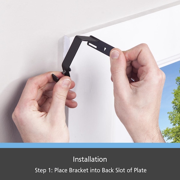 Fast Fit Kenney Fast Fit Matte Black Curtain Rod Bracket 5/8 in. L - KN76008