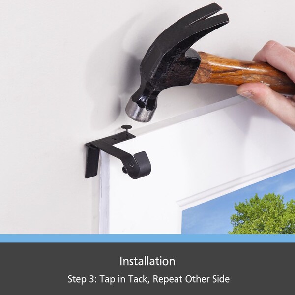 Fast Fit Kenney Fast Fit Matte Black Curtain Rod Bracket 5/8 in. L - KN76008