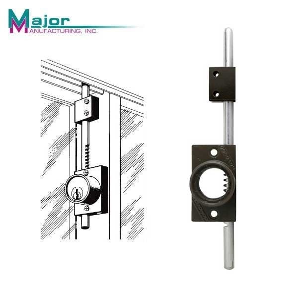Major Manufacturing MajorThe Octopod - 9" Lock Bar - Less Cylinder - for Sliding Patio Doors and Windows In Duro Finish - MJR-5002-1-9D