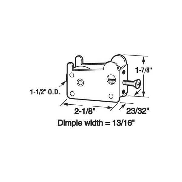 Prime-Line 1-1/2 in. Steel, Sliding Door Tandem Roller Assembly, for Rolleze Glass Doors (Single Pack) - D 1722