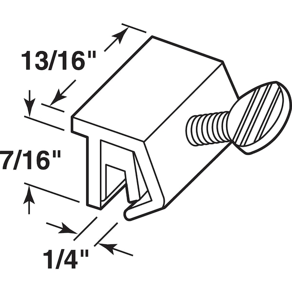 Prime-Line Prime-Line Mill Aluminum Sliding Window Lock 2 pk - U 10551