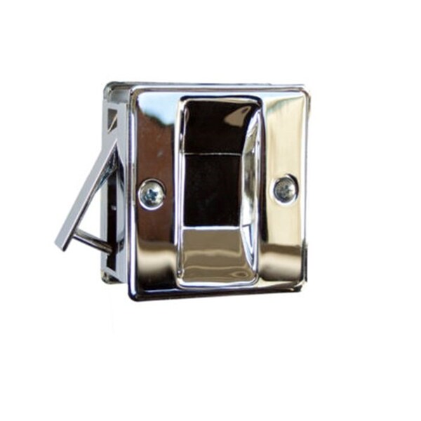 Orca Hardware Passage Pocket Door Lock, US26 Polished Chrome Finish - TH-SQPK-S-26