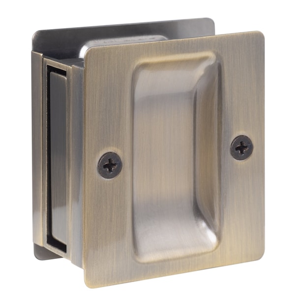 Sure-Loc Hardware Sure-Loc Hardware Square Pocket Door Pull, Passage, Vintage Bronze - DP-SQ01 11P