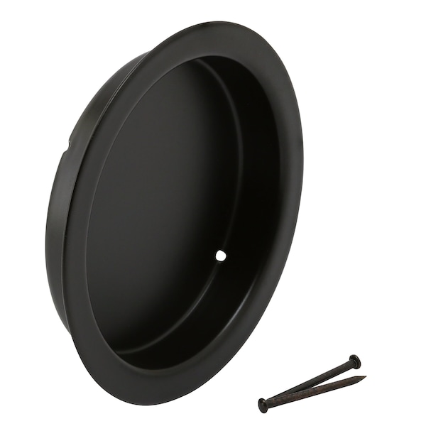 Prime-Line Closet Door Finger Pull, 2 in., Matte Black Finish (2 Pack) - N 7571