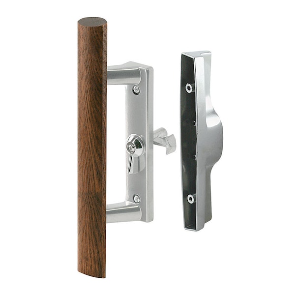 Prime-Line Prime-Line Wood Tone Metal Outdoor Patio Door Handle Set - 143798-A