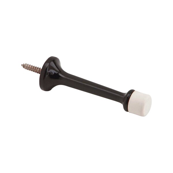 Ives Ives 3-3/16 in. W X 7/8 in. L Aluminum Black Door Stop Mounts to wall 7/8 in. - 61A-BLK